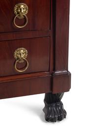 An Empire Style Bronze Mounted Mahogany Marble-Top Secrétaire à Abattant