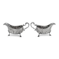 A Pair of Irish George III Silver Sauce Boats