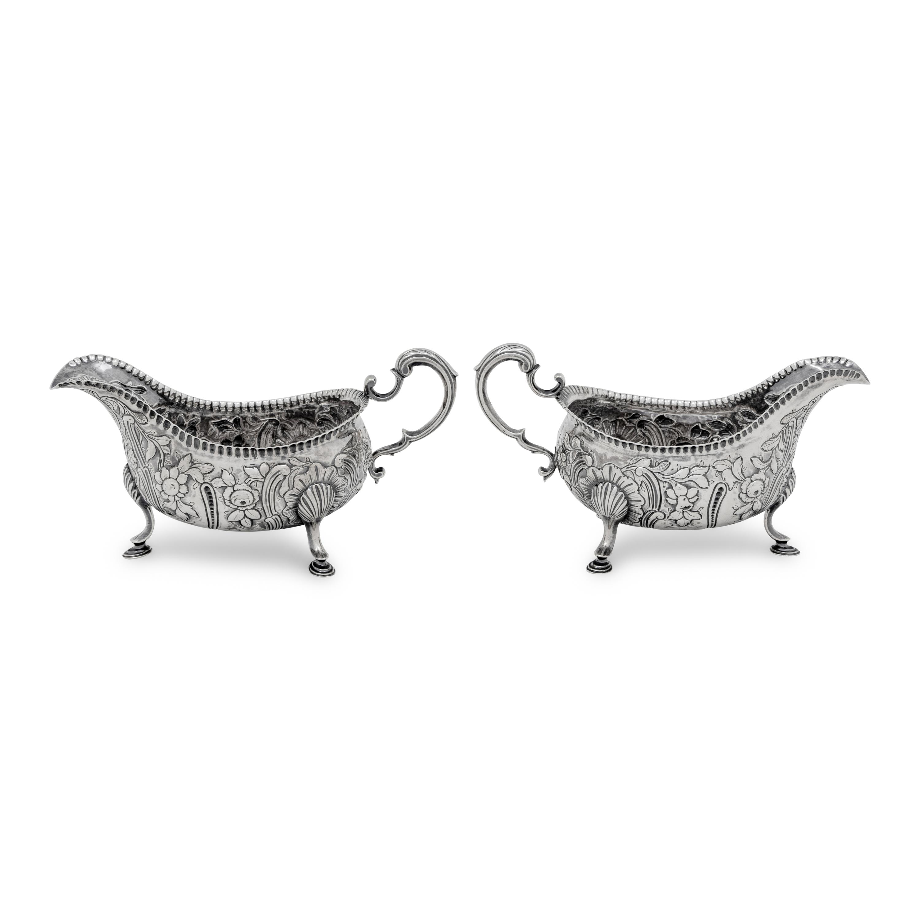 A Pair of Irish George III Silver Sauce Boats