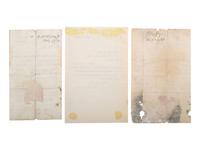 McKINLEY, William (1843-1901). 2 autograph letters signed and 1 typed letter signed. 1879-1896.