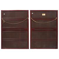 A Large Pair of Japanese Gold-Ground 'Poppies' Panels, Edo Period