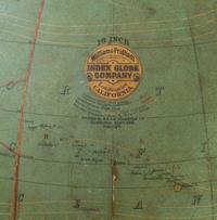 An American 18-Inch Floor Globe Height 40 1/2 x diameter of globe 18 inches. — WILLIAMS-PRIDHAM, LOS ANGELES, EARLY 20TH CENTURY