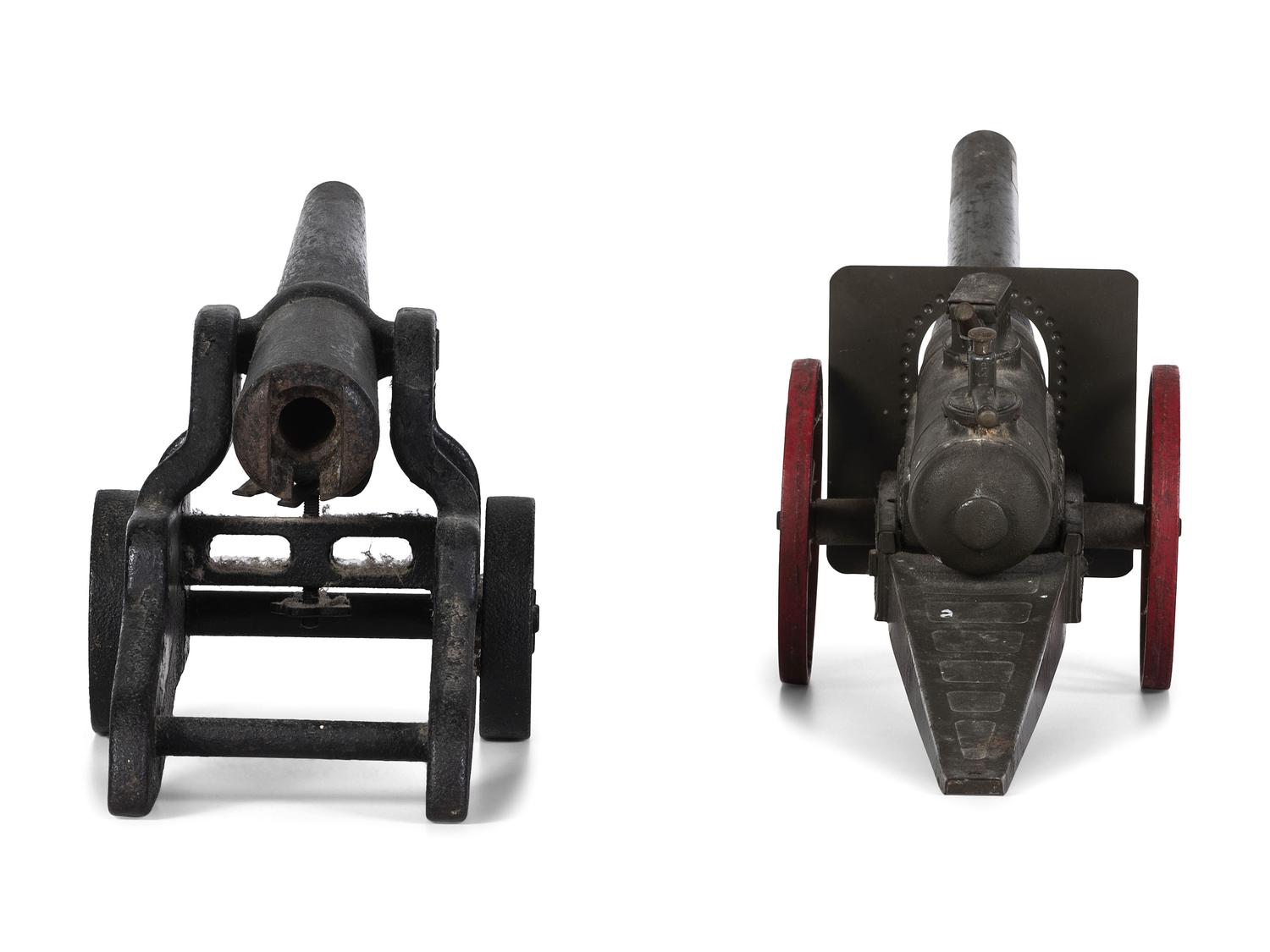 Two Cast Iron Signal Cannons