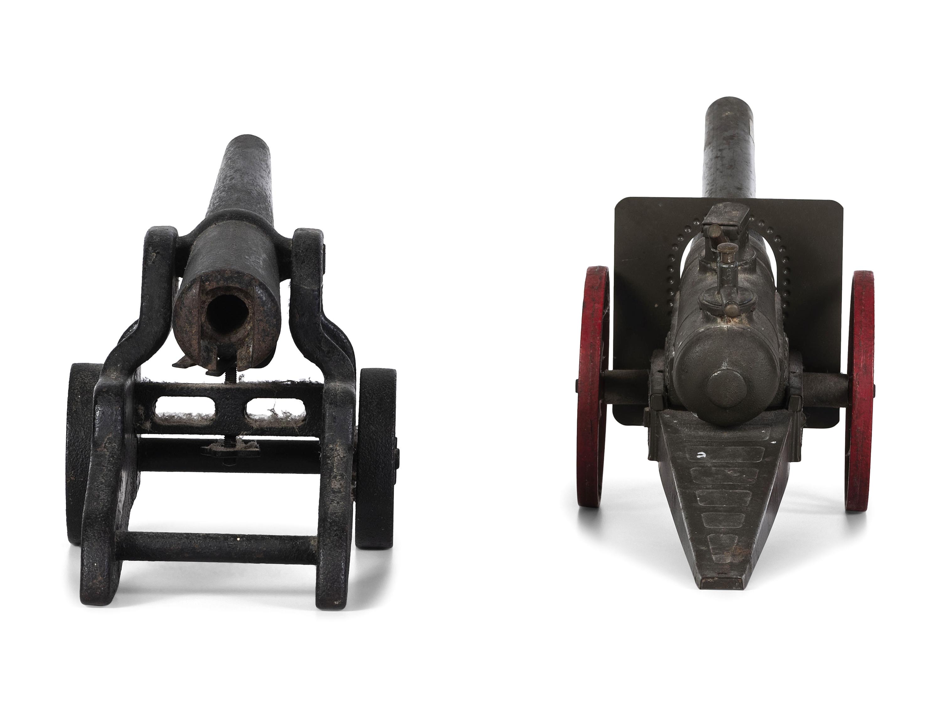 Two Cast Iron Signal Cannons