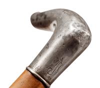A German Silver Mounted Malacca Walking Stick