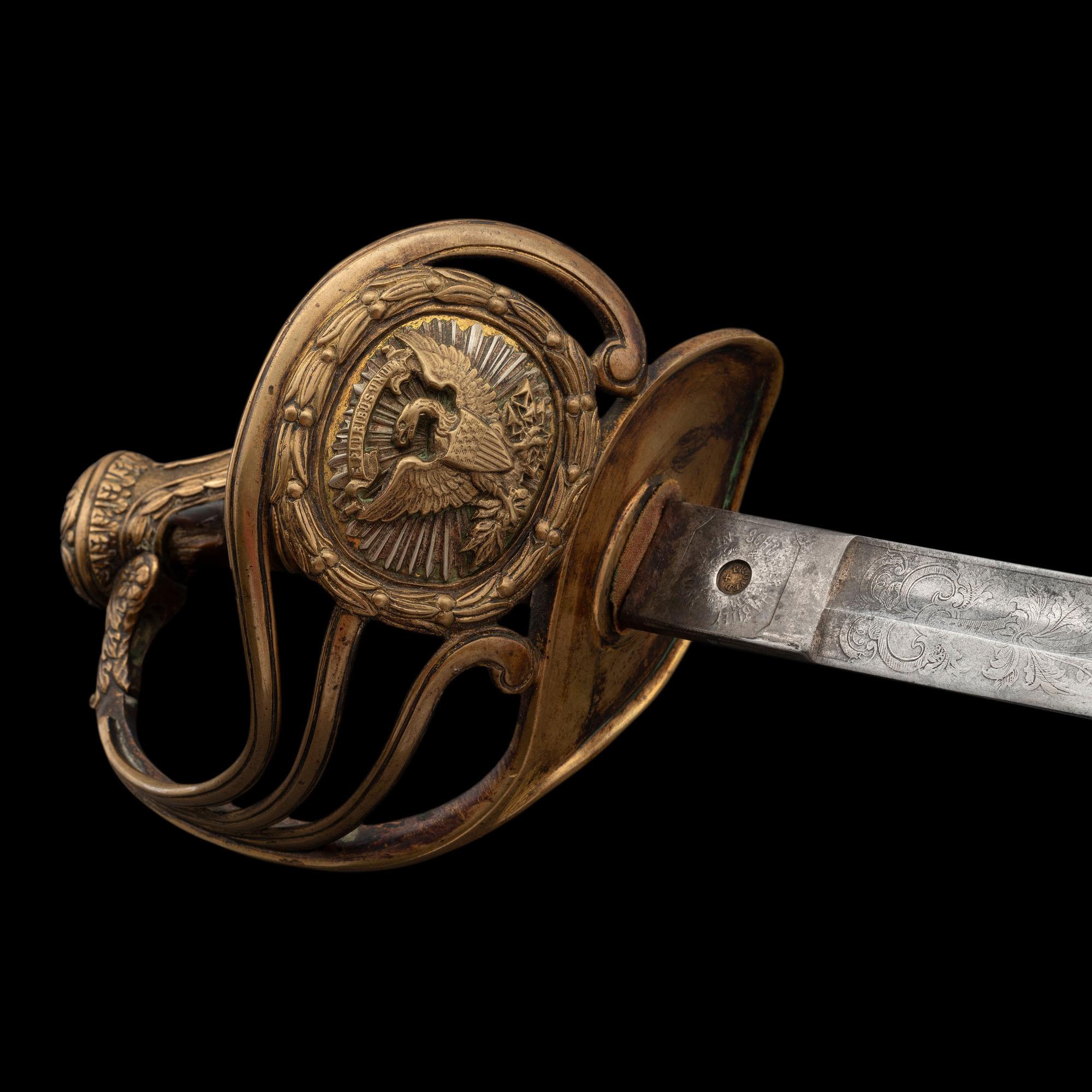 Cent Guard Style Presentation Sword of Capt. A.T. Farwell 179th NY Infantry, KIA at The Crater and the Sword Captured by Capt. J.B. Hughes, 11th AL Infantry