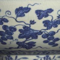 A Rare and Large Chinese Blue and White Porcelain 'Fruit and Flower' Bowl, Xuande Mark and Period — 明宣德 青花折枝瑞果紋大骰子盌