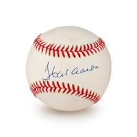 A Hank Aaron Single Signed Autograph Baseball (Beckett Authentication Services)