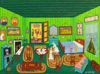 Mattie Lou O'Kelley, (American, b. 1908), Interior Room (Green), 1984