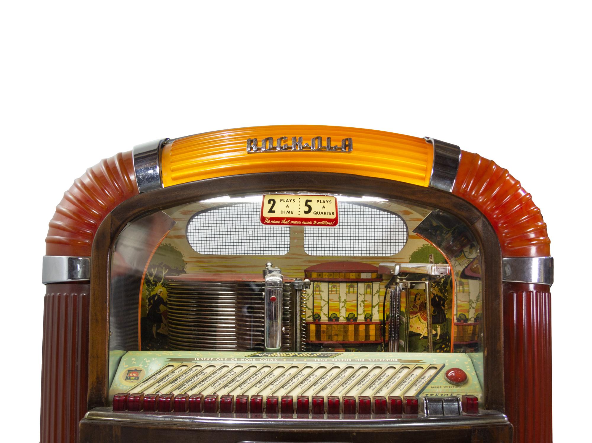 A 1940s Rock-Ola Model F Juke Box, in Working Condition