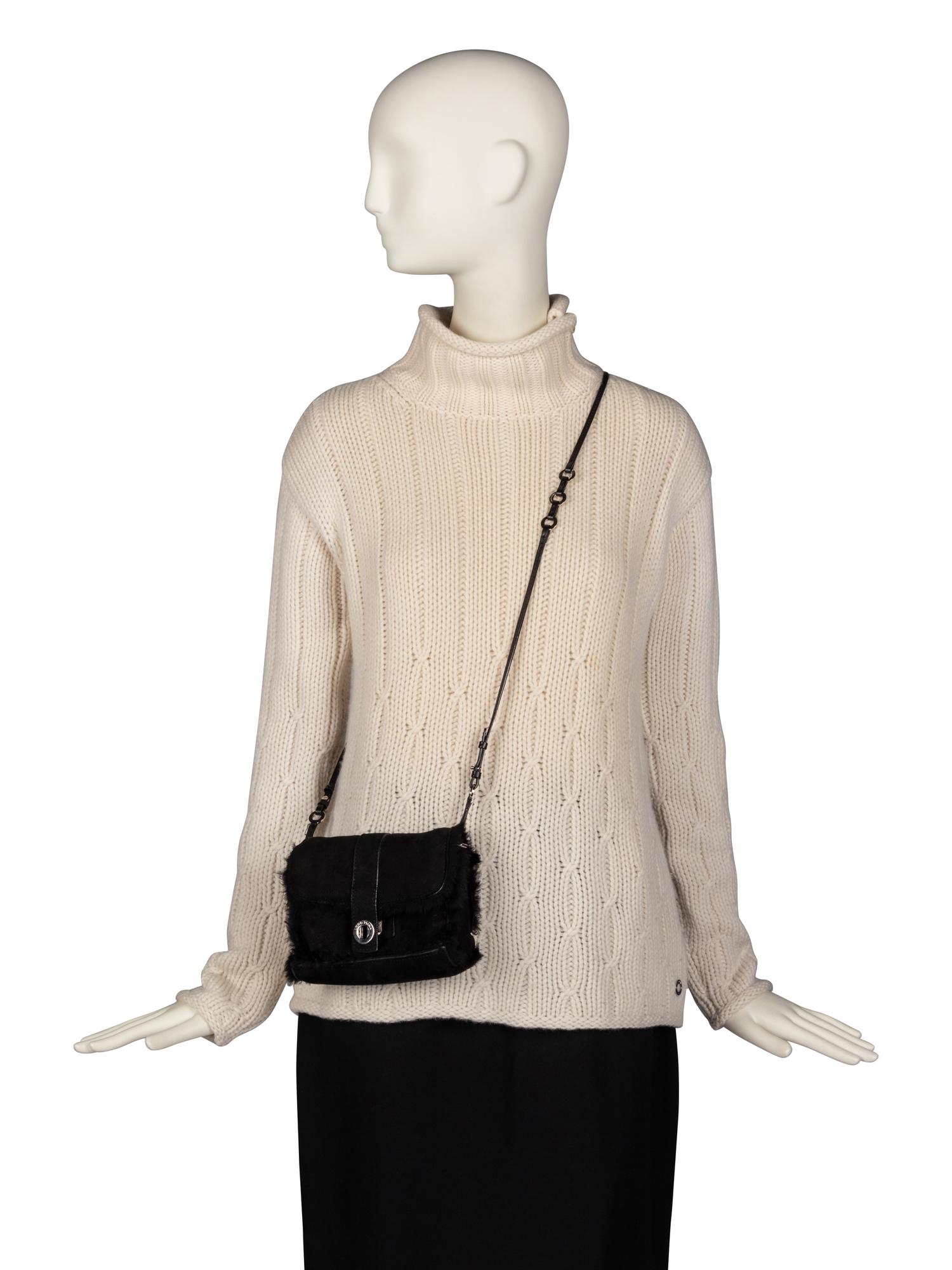 Loro Piana Cashmere Sweater and Shearling Bag