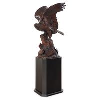 A Japanese Carved Wood Model of an Eagle