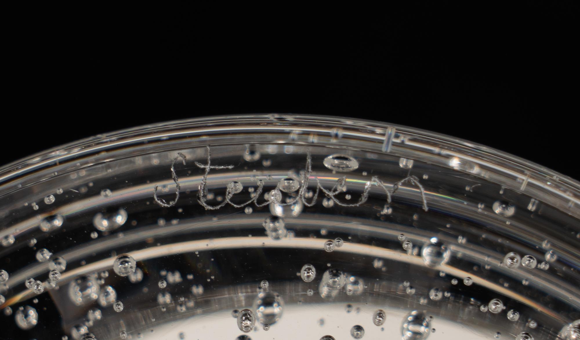 A Pair of Steuben Glass Candlesticks