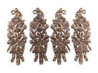 A Set of Four Large Italian Giltwood Trophy Plaques