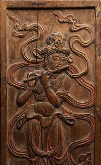 A Pair of Japanese Wood Plaques