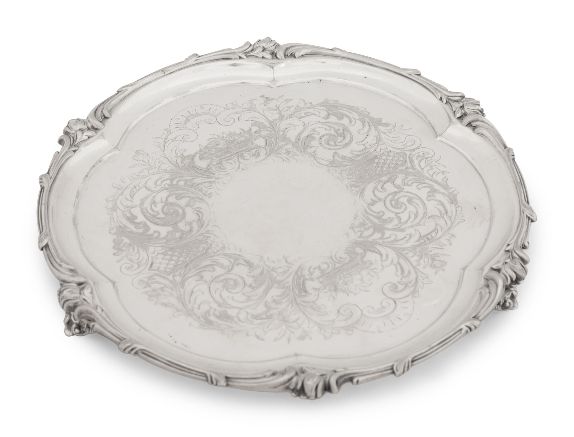 A Group of Silver-Plate Trays