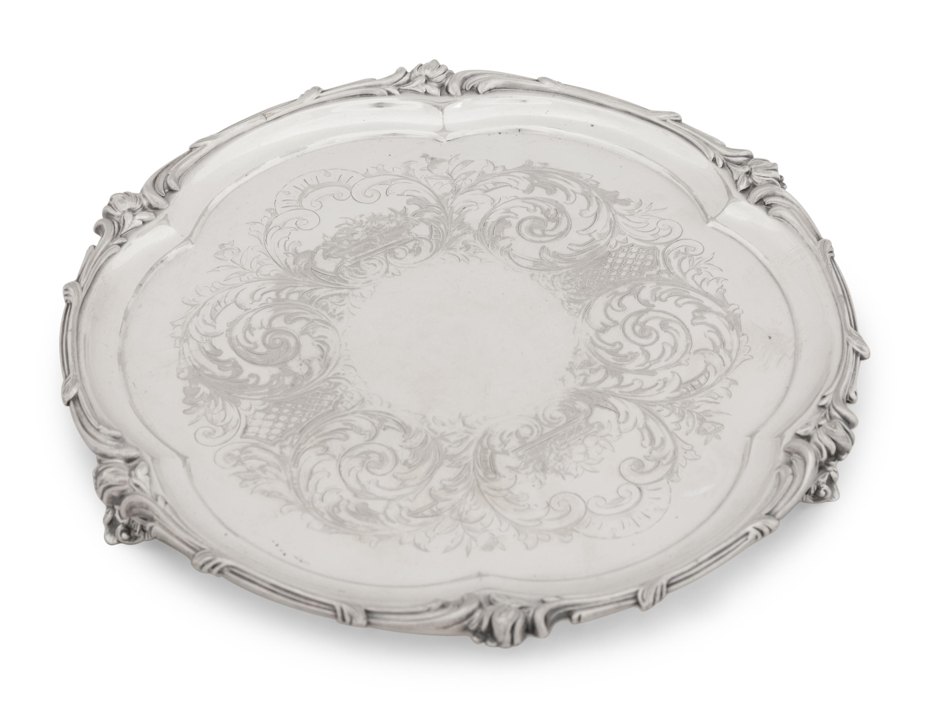 A Group of Silver-Plate Trays