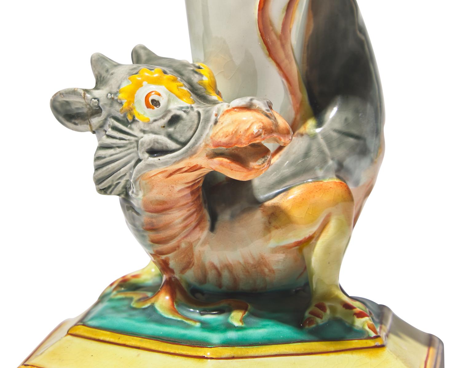 A Pair of Wedgwood Queensware Dragon Vases
