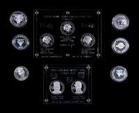 A Group of over 20 One Troy Ounce Silver Medallion 1990s Sports Coins (Including Multiple Chicago Bulls Championship Issues),