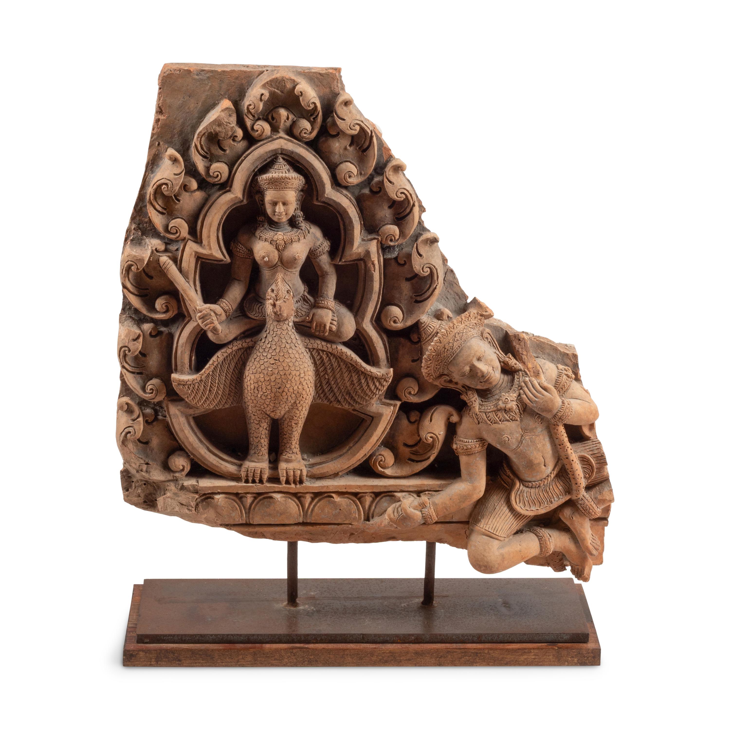 A Southeast Asian Terracotta Stele Fragment