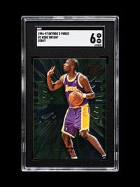 A 1996-97 Skybox Z-Force Zebut Kobe Bryant Rookie Basketball Card No. 3 (SGC 6 EX-MT)