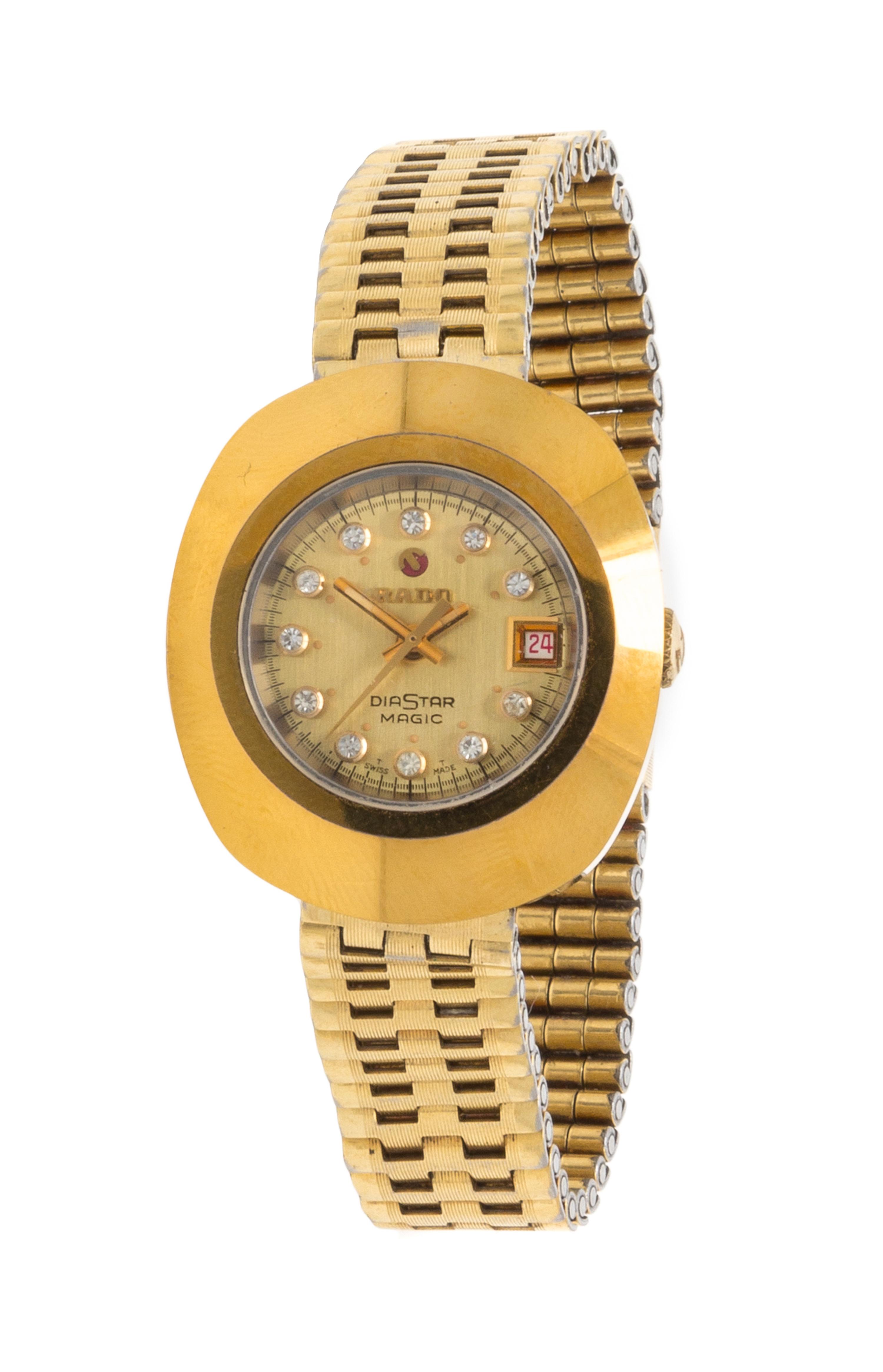 A Goldtone "DiaStar Magic" Wristwatch, Rado, 37.20 dwts.