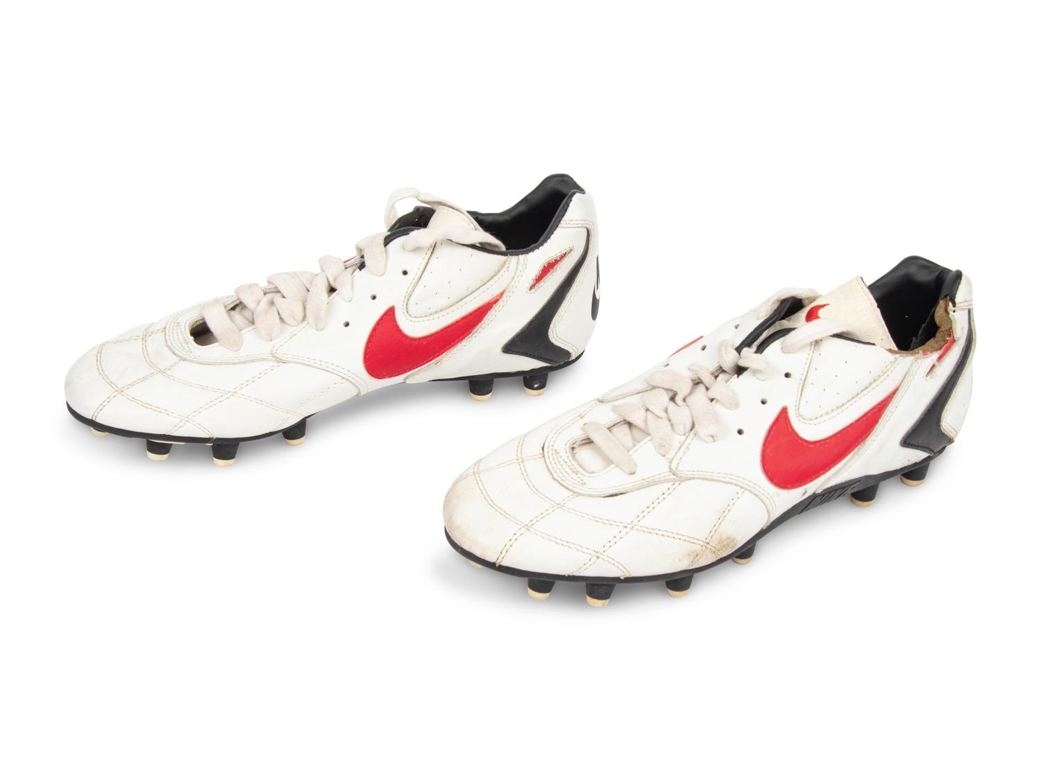 A Pair of Jerry Rice Nike Football Cleats