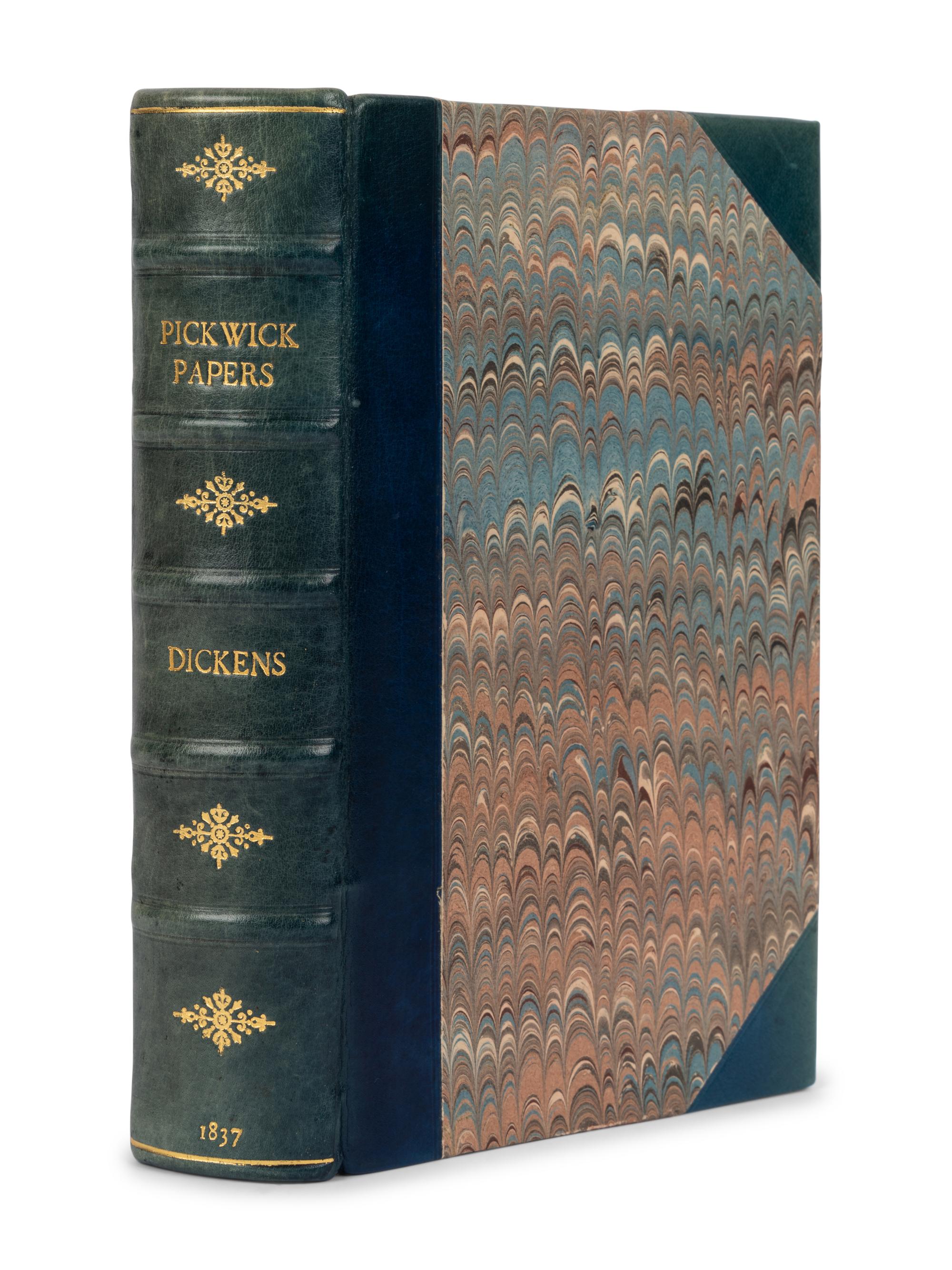 DICKENS, Charles (1812-1870). The Posthumous Papers of the Pickwick Club . London: Chapman and Hall, 1837.