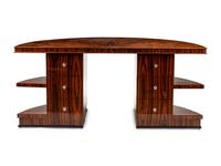 An Art Deco Style Bookmatched Exotic Woods Desk