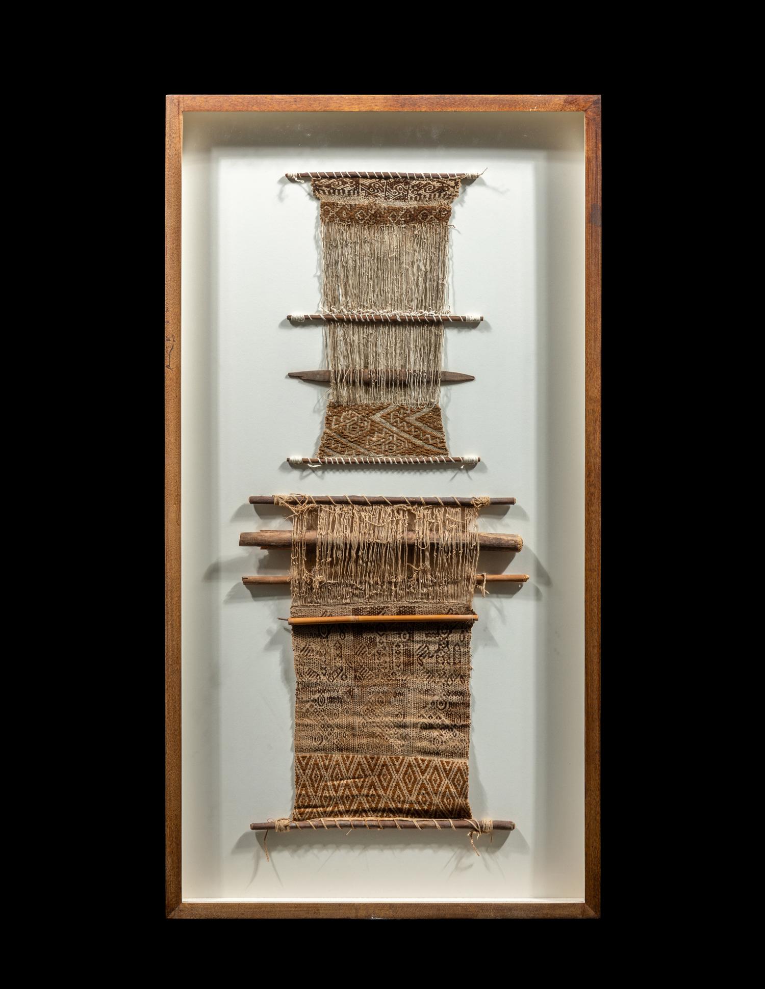 Two Framed Chancay Telars (Textile Fragments on Looms)
