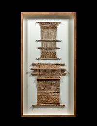 Two Framed Chancay Telars (Textile Fragments on Looms)