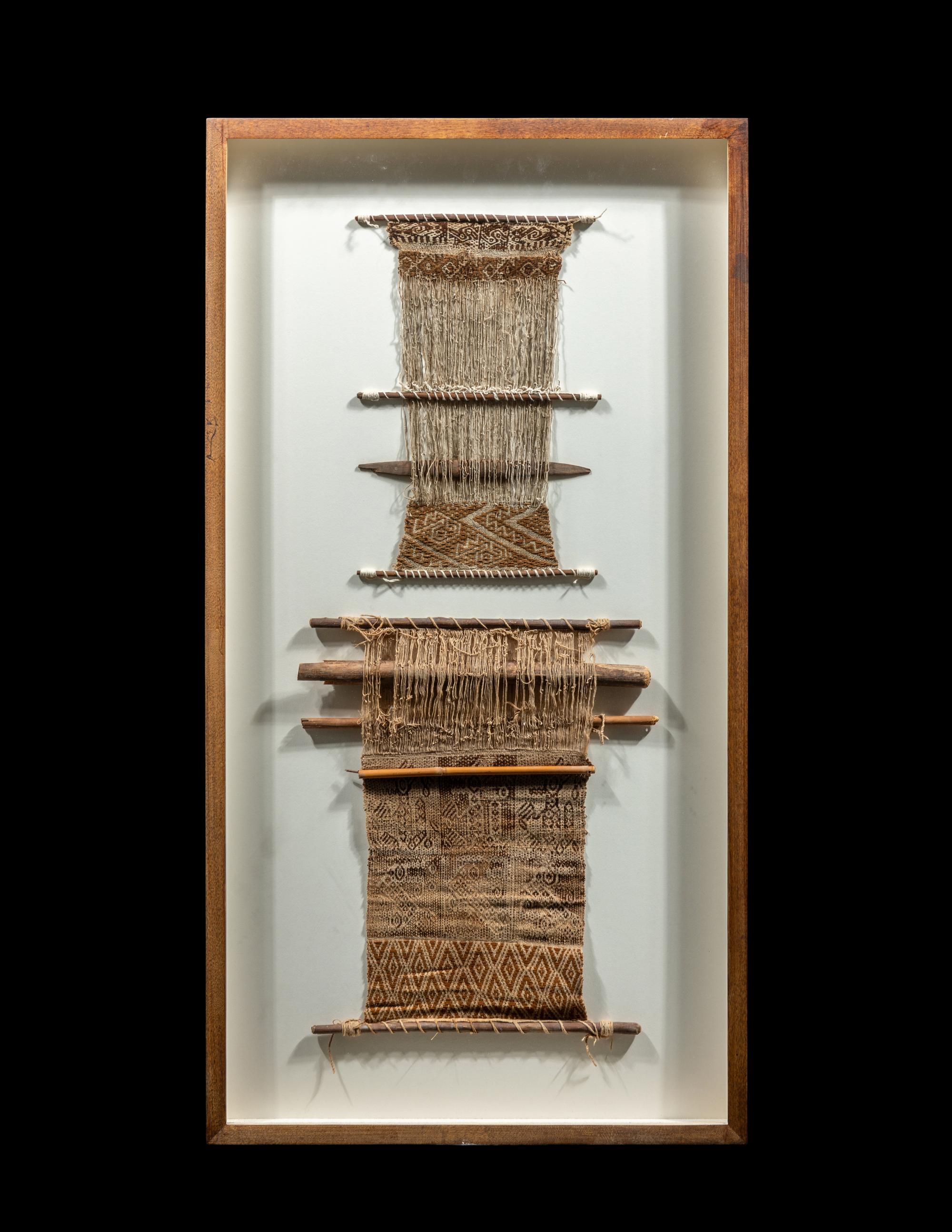 Two Framed Chancay Telars (Textile Fragments on Looms)