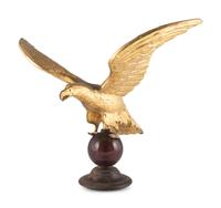 A Molded and Gilt Copper Eagle Form Weathervane