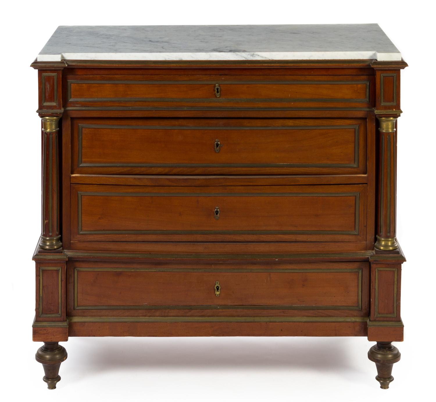 A Louis XVI Style Diminutive Commode Height 29 x width 18 x depth 13 1/4 inches. — 19TH/20TH CENTURY