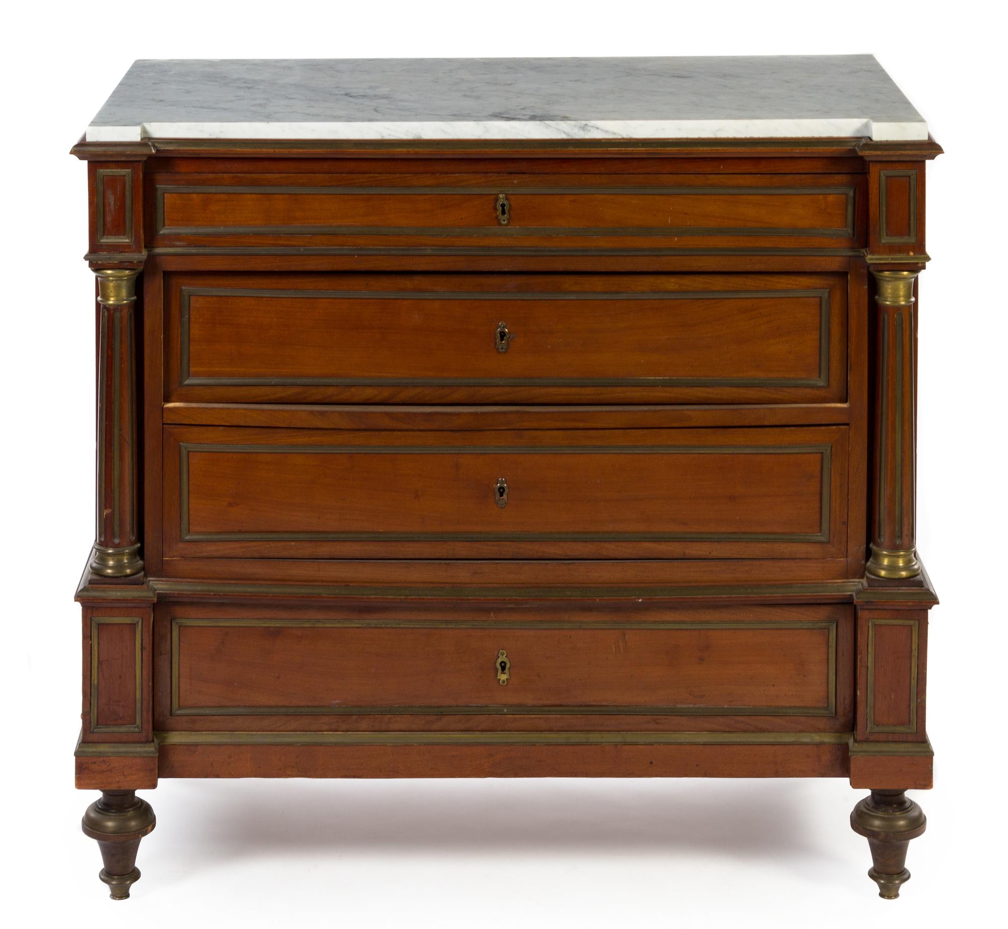 A Louis XVI Style Diminutive Commode Height 29 x width 18 x depth 13 1/4 inches. — 19TH/20TH CENTURY