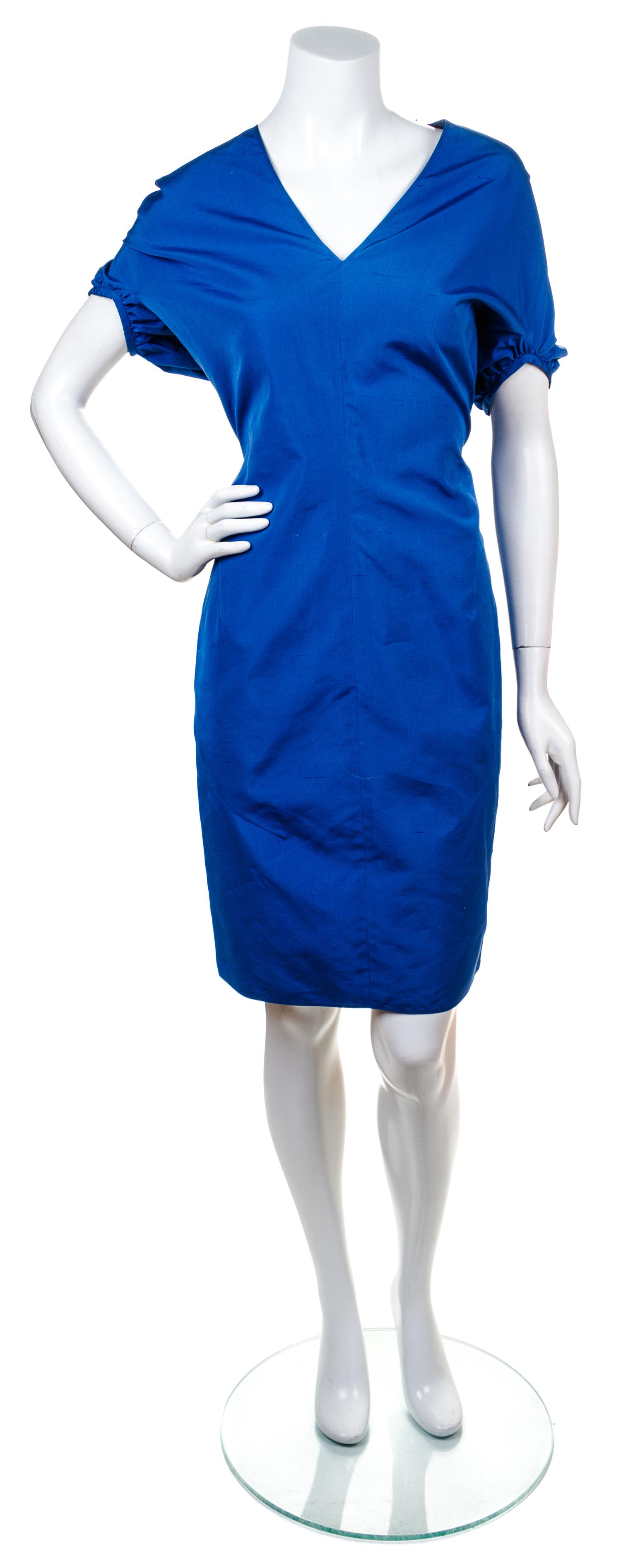 An Yves Saint Laurent Blue Dress, Size 40.