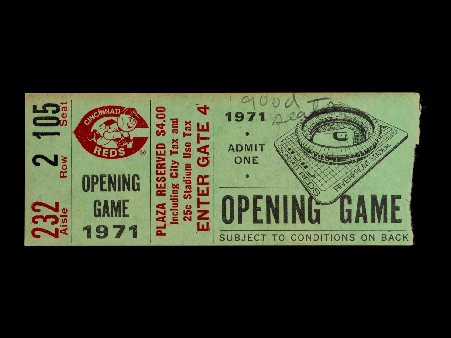 A Group of 1970s Cincinnati Reds Pete Rose Riverfront Stadium Ephemera (Including National League Playoffs, World Series),