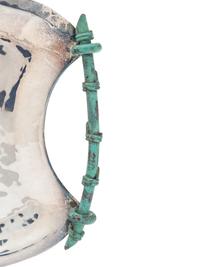 An Emilia Castillo Silver-Plate and Turquoise Mounted Serving Tray