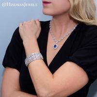 TANZANITE AND DIAMOND NECKLACE
