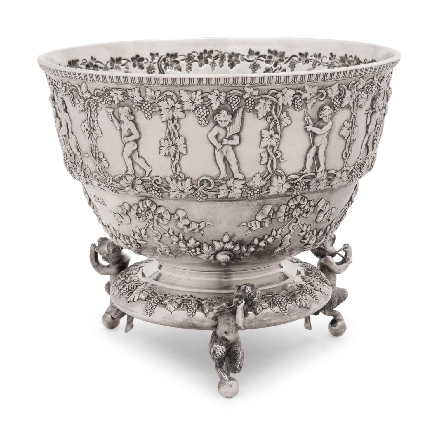 An Edwardian Silver Centerpiece Bowl