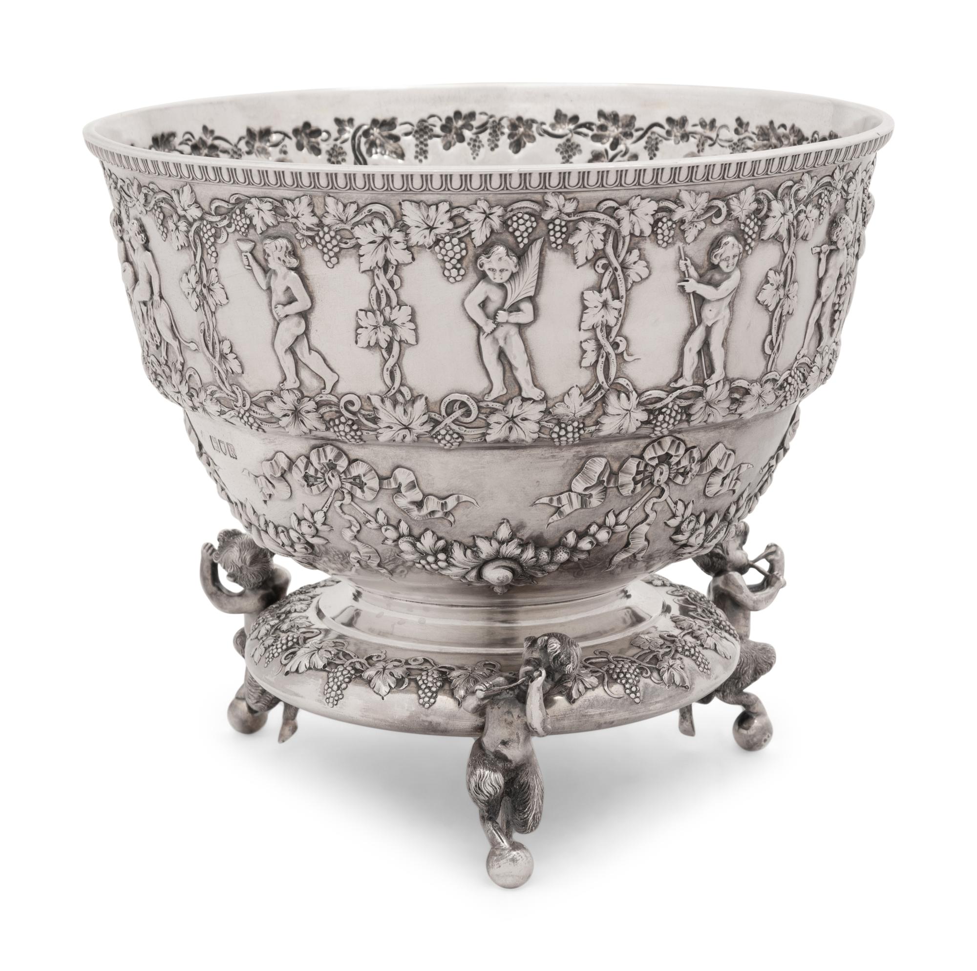 An Edwardian Silver Centerpiece Bowl