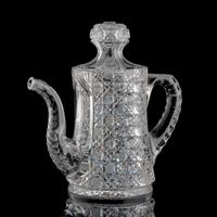 A Brilliant-Period "Harvard" Cut Glass Coffee Pot