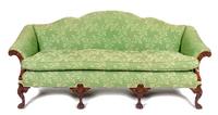 An Irish Mahogany Settee Height 40 x width 83 x depth 31 inches. — 18TH/19TH CENTURY