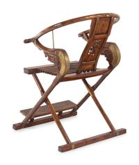 A Pair of Hardwood Folding Armchairs, Jiaoyi