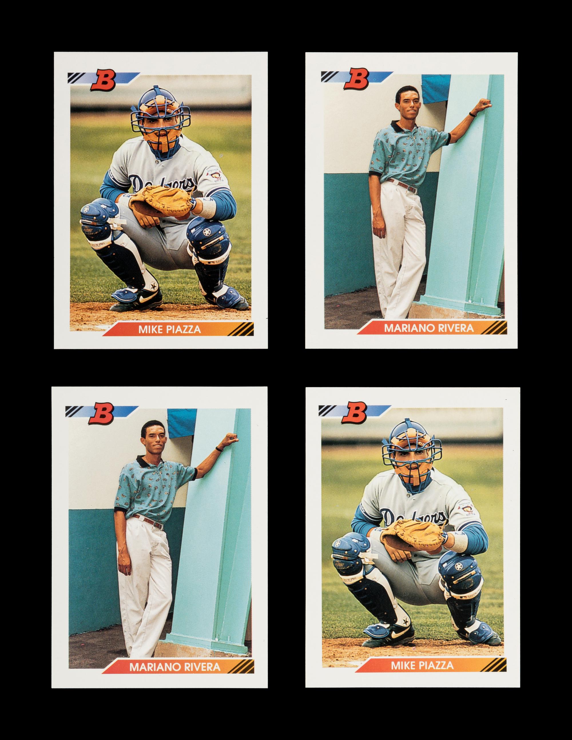 A Group of Two Complete Sets of 1992 Bowman Baseball Cards (Mariano Rivera, Mike Piazza Rookie Cards)