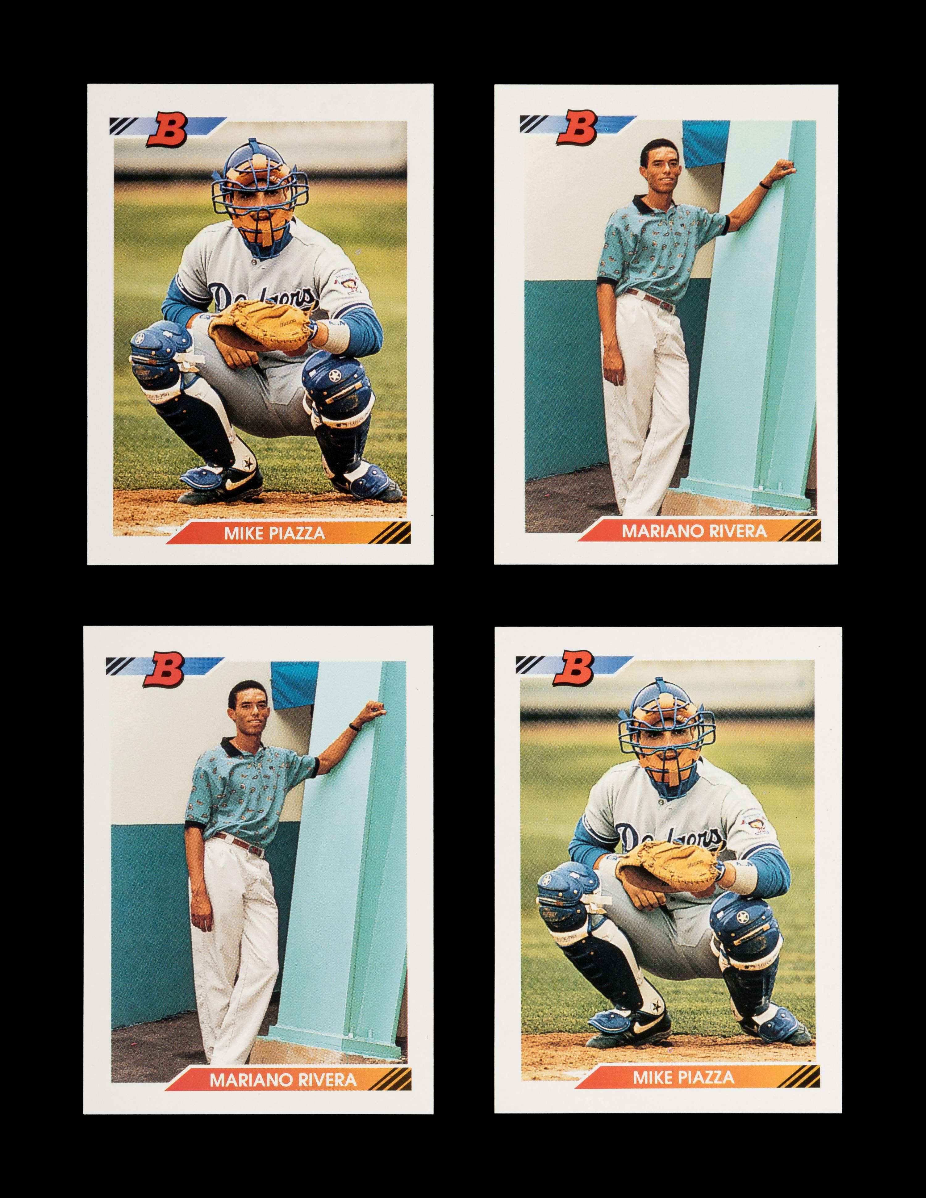 A Group of Two Complete Sets of 1992 Bowman Baseball Cards (Mariano Rivera, Mike Piazza Rookie Cards)
