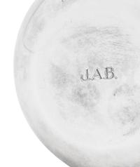 An English Silver-Plate Dumbbell Cocktail Shaker