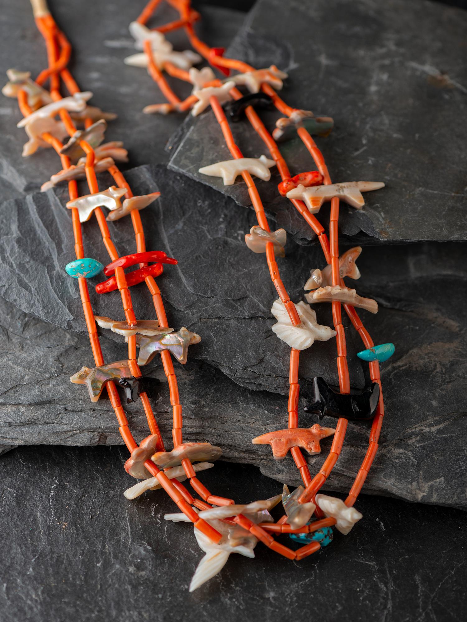 Leekya Family Early Zuni Fetish Necklace