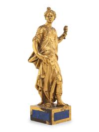 A North Italian Gilt Bronze Figure of Fortitude