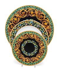 A Versace Gold Ivy Porcelain Dinner Service
